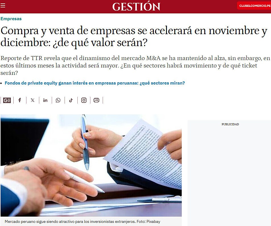 Compra y venta de empresas se acelerar en noviembre y diciembre: de qu valor sern?